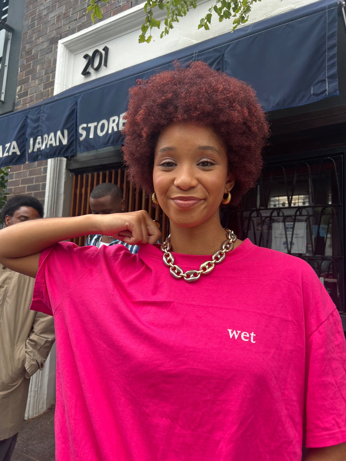 B WET Oversized Sleeve Tees Pink