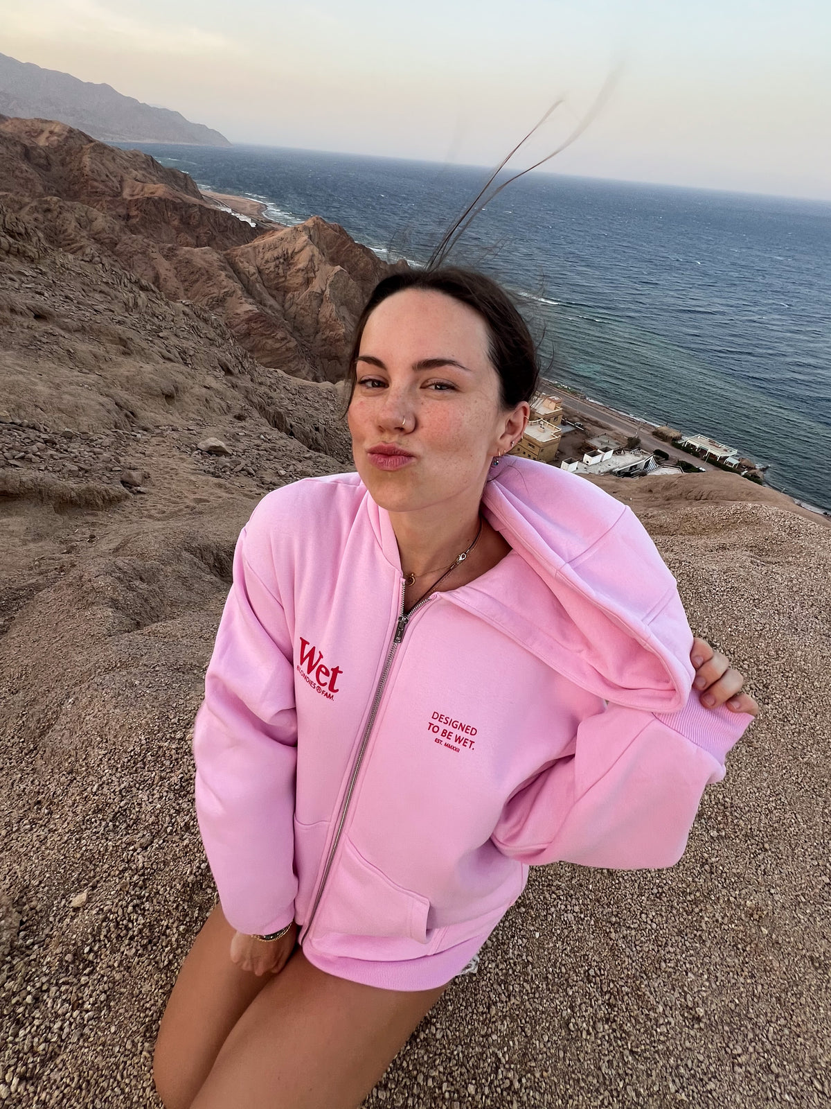EVERYDAY Zip Hoodie soft pink