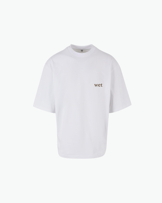 B WET Oversized Sleeve Tees White