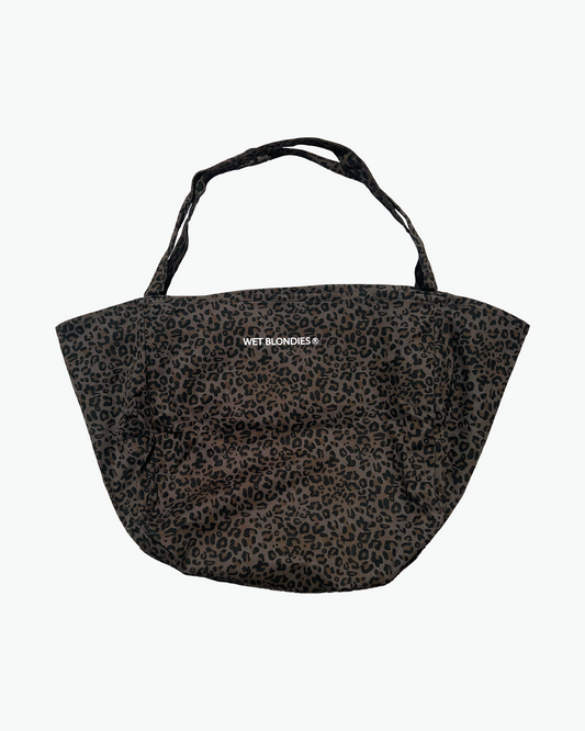 Leopard print "handy" tote bag