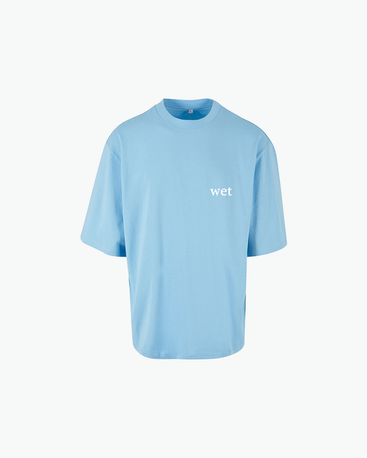 B WET Oversized Sleeve Tees Blue