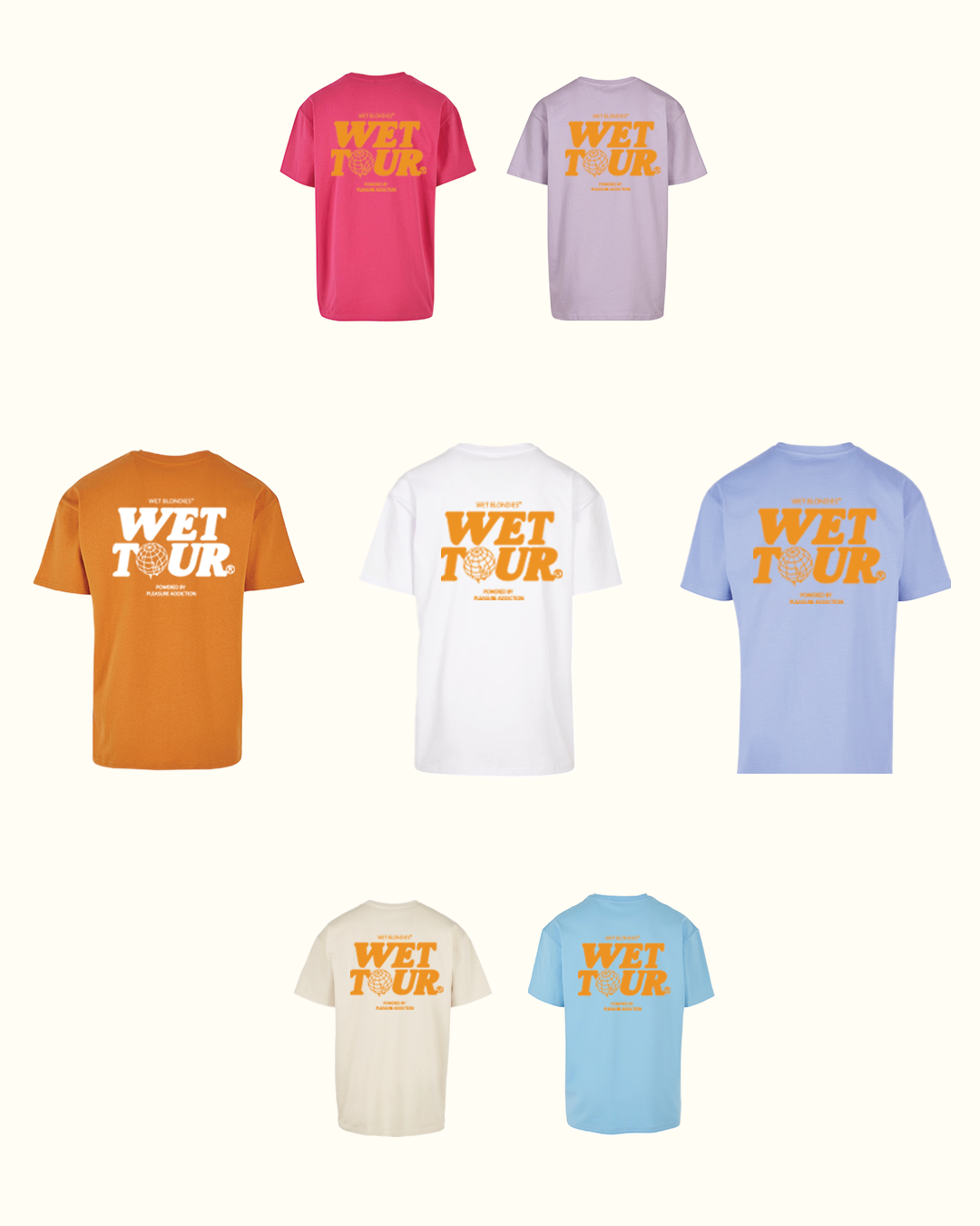 WET TOUR Tees Orange flow