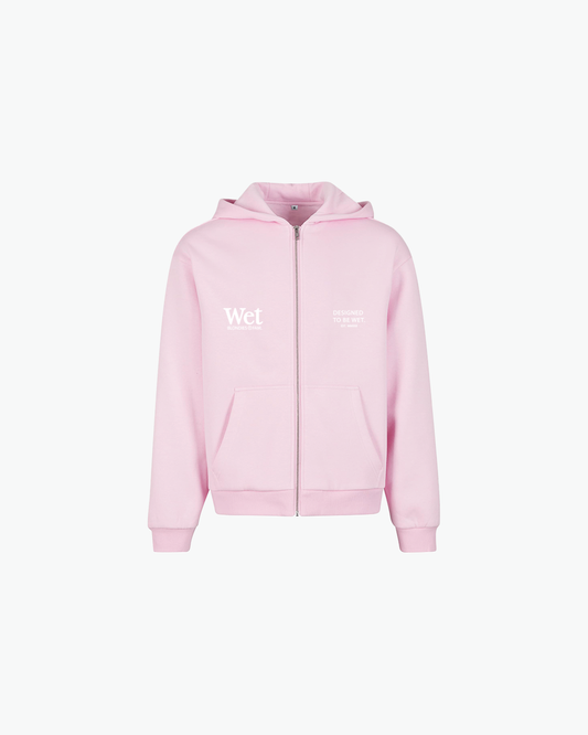 EVERYDAY Zip Hoodie soft pink & white