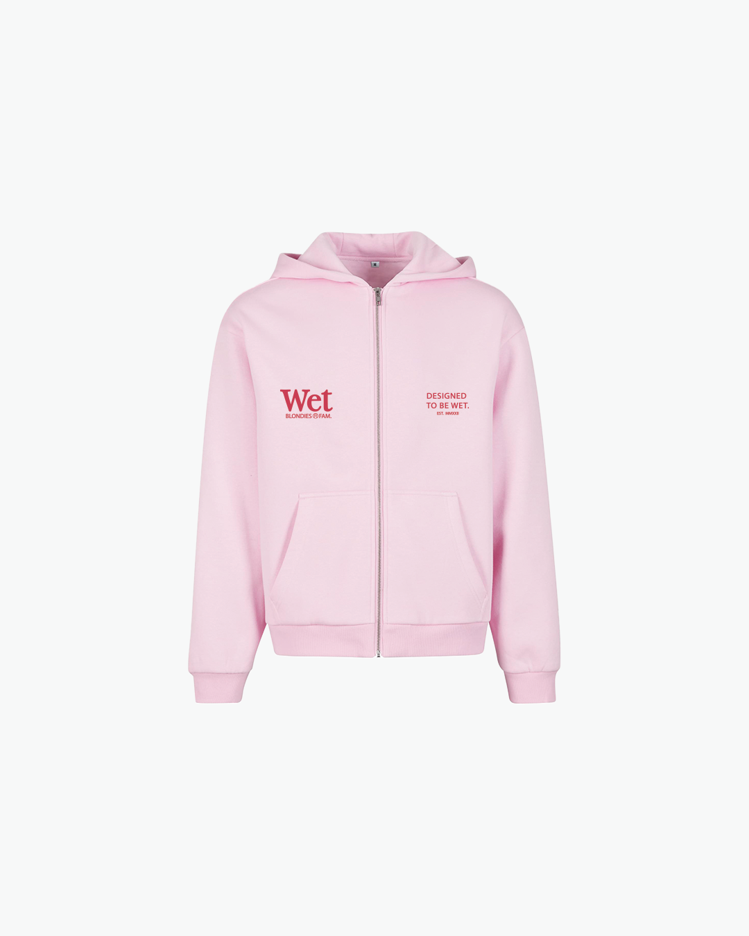 EVERYDAY Zip Hoodie soft pink & white